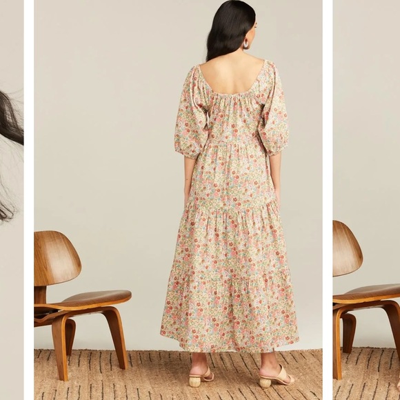 NWT Roller Rabbit Elysian Day Zara Puff Sleeve Poplin Dress - Picture 3 of 14